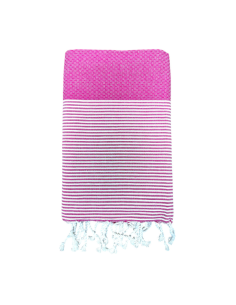 Striped bee nest fouta fuchsia