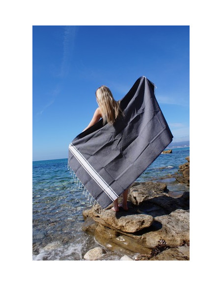 Fouta Tradi grigio scuro