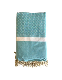 Double Bouquet turquoise fouta towel