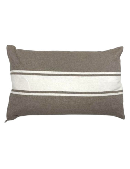 Cuscino da spiaggia in tessuto fouta tortora 30x50cm