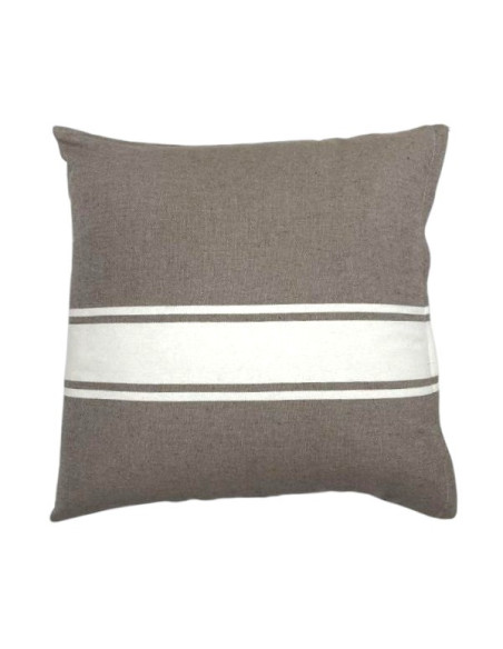 Coussin de plage toile de fouta 40x40cm taupe