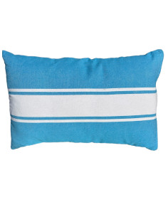 Cuscino da spiaggia in tessuto fouta color turchese 30x50cm