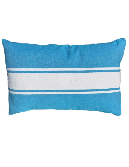 Coussin de plage toile de fouta 30x50 turquoise